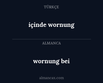 içinde wornung - wornung bei
