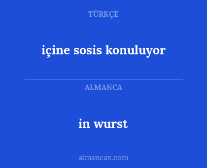 in wurst - içine sosis konuluyor