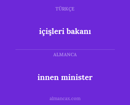 içişleri bakanı - innen minister