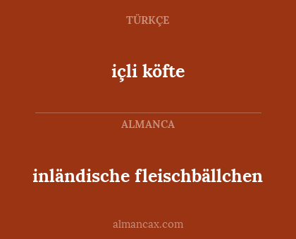 içli köfte - inländische fleischbällchen