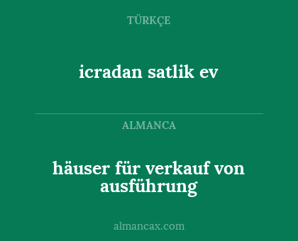 häuser für verkauf von ausführung - icradan satlik ev