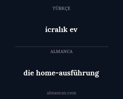 icralık ev - die home-ausführung