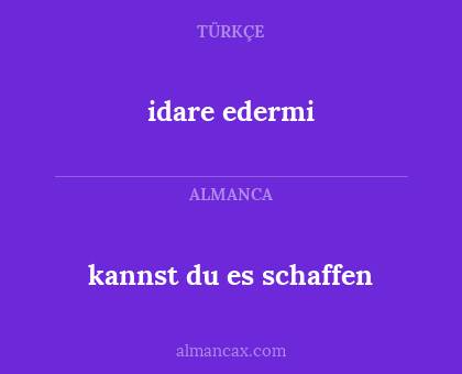 kannst du es schaffen - idare edermi