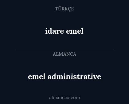 emel administrative - idare emel