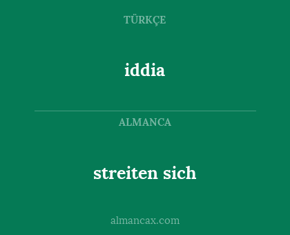 iddia - streiten sich