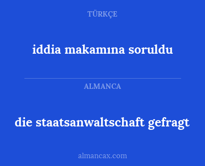 die staatsanwaltschaft gefragt - iddia makamına soruldu