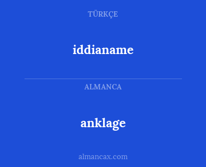 anklage - iddianame