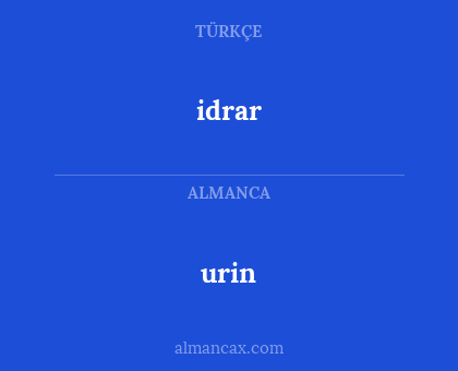 urin - idrar