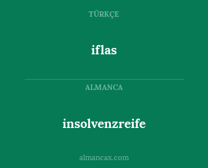 insolvenzreife - iflas