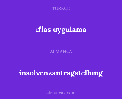 iflas uygulama - insolvenzantragstellung