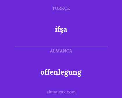 ifşa - offenlegung