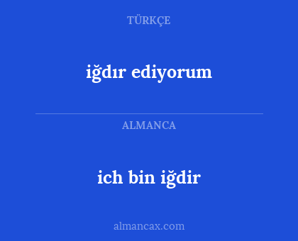 ich bin iğdir - iğdır ediyorum
