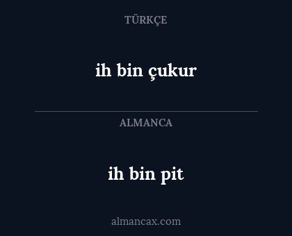 ih bin çukur - ih bin pit