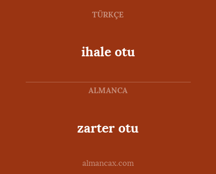 zarter otu - ihale otu