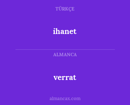 verrat - ihanet