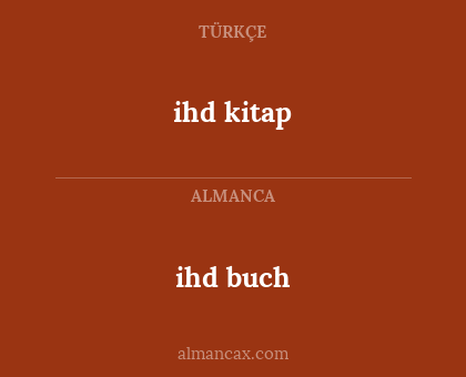 ihd buch - ihd kitap