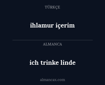 ich trinke linde - ihlamur içerim