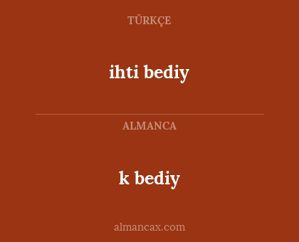 k bediy - ihti bediy
