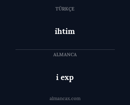 i exp - ihtim