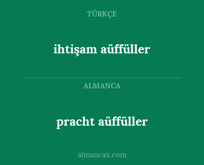 pracht aüffüller - ihtişam aüffüller