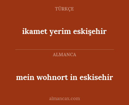 ikamet yerim eskişehir - mein wohnort in eskisehir