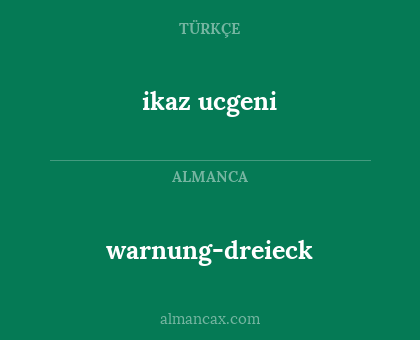 ikaz ucgeni - warnung-dreieck