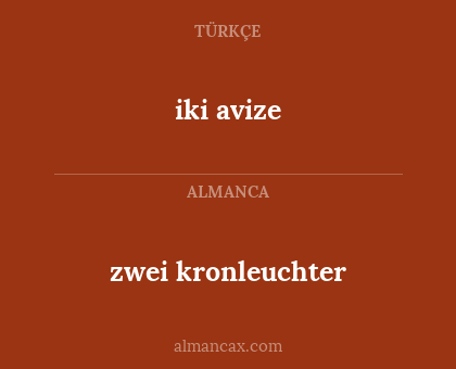 zwei kronleuchter - iki avize
