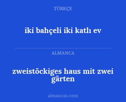iki bahçeli iki katlı ev - zweistöckiges haus mit zwei gärten