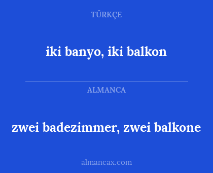 zwei badezimmer, zwei balkone - iki banyo, iki balkon
