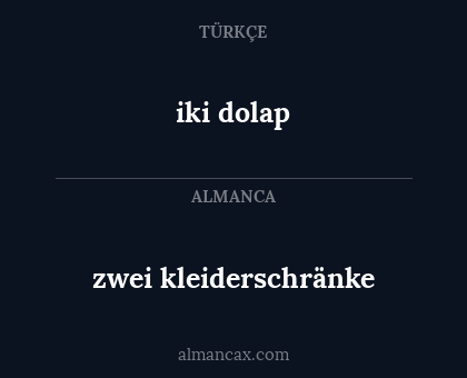 iki dolap - zwei kleiderschränke