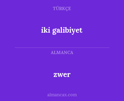 zwer - iki galibiyet
