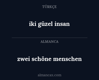iki güzel insan - zwei schöne menschen