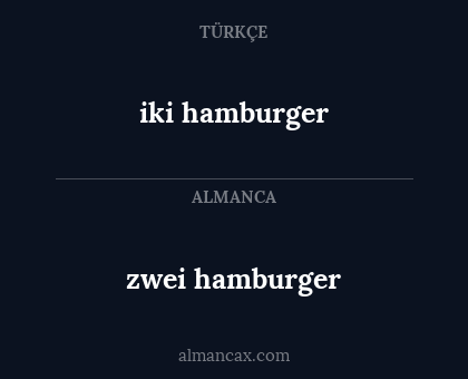 iki hamburger - zwei hamburger
