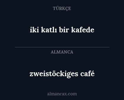 zweistöckiges café - iki katlı bir kafede