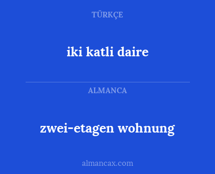 iki katli daire - zwei-etagen wohnung