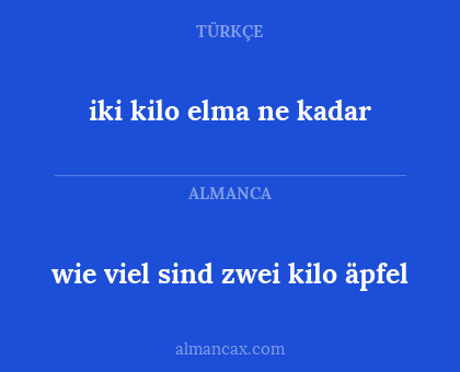 wie viel sind zwei kilo äpfel - iki kilo elma ne kadar