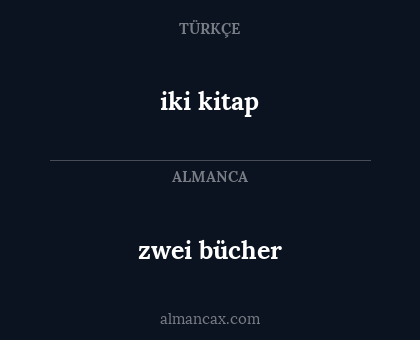 zwei bücher - iki kitap