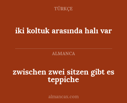 zwischen zwei sitzen gibt es teppiche - iki koltuk arasında halı var