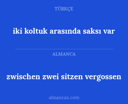 iki koltuk arasında saksı var - zwischen zwei sitzen vergossen