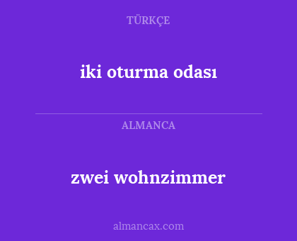 zwei wohnzimmer - iki oturma odası