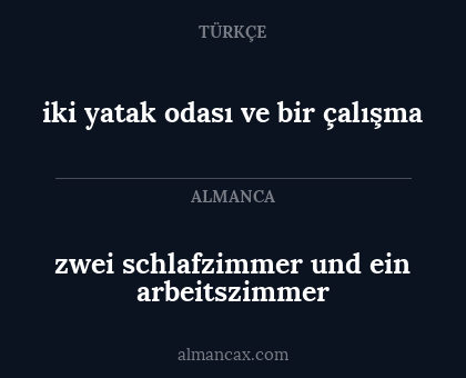 iki yatak odası ve bir çalışma - zwei schlafzimmer und ein arbeitszimmer