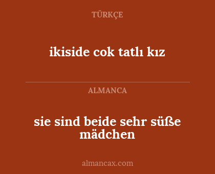 ikiside cok tatlı kız - sie sind beide sehr süße mädchen