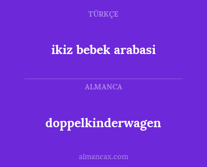 ikiz bebek arabasi - doppelkinderwagen