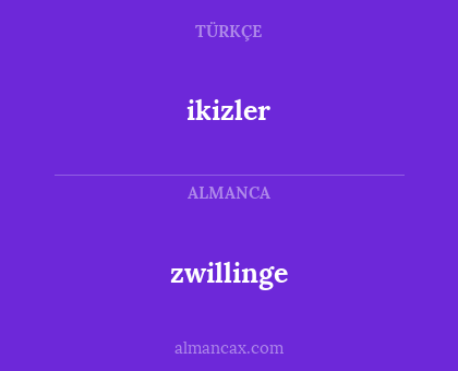 zwillinge - ikizler