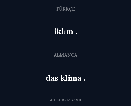 das klima . - iklim .
