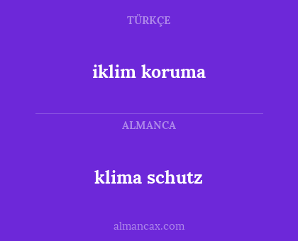 iklim koruma - klima schutz