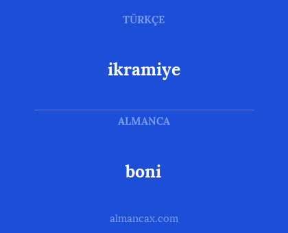 boni - ikramiye