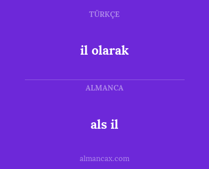 als il - il olarak