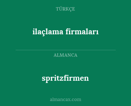 ilaçlama firmaları - spritzfirmen