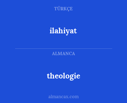 theologie - ilahiyat